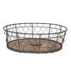 Корзина для зберігання, 26*8 см, метал-дерево - 1