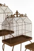 Декоративна клітка на ніжках (середній розмір), 105x49x27 см, метал, колір іржа - 3