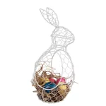 Корзинка «Кролик», 33 см, метал, колір білий