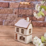 Будинок-підсвічник коричневий з ручкою, 17*12*7 см, кераміка