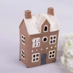 Будинок-підсвічник коричневий, 20*12*8 см, кераміка