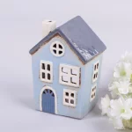 Будинок-підсвічник блакитний, 15*11*8 см, кераміка