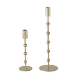 Набір підсвічників (2 шт.), висота 20 см, 30 см, метал, Німеччина, світле золото