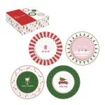 Набір CHRISTMAS TWIST з 4 тарілок, 19 см, порцеляна, в подарунковій коробці