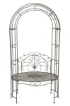 Лавка з аркою, 105х63хВ202см, метал, колір сірий