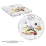 Блюдо на ніжці (обертається), 32 см, скло