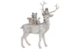 Декоративна статуетка Олень з тваринами, 24см, колір - сіро-коричневий