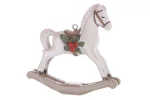 Декоративна підвіска Конячка 7.5*2*7см, колір - білий з коричневим