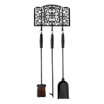 Набір для каміна, L 34 x D 3.3 x H 90 см, чавун