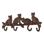 Вішак на 4 гачки «Коти», 29*4*13 см, чавун