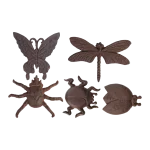 Настінний декор «Комахи», 5 видів, Д 13,9 x Г 2,6 x В 10,8 см, чавун