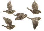 Настінний декор «Птахи», 15x14x9 15x14x5,5 14x14x8 15x14x7 5x14x12 см, полістоун
