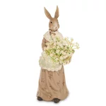 Статуетка «Кролиха з кошиком», 31x13x14 см, полістоун