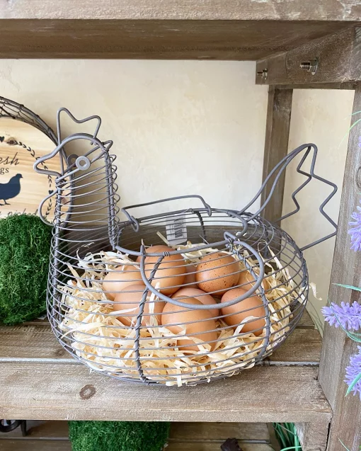 Кошик &laquo;Курочка&raquo;, 28X19X24 см, метал