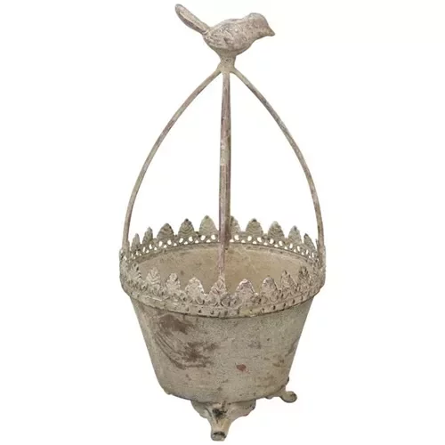 Кашпо з пташкою ArtFerro, 12,5*25 см, метал