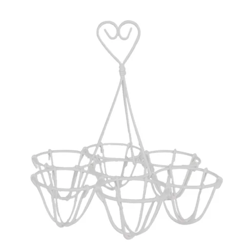 Підставка для яєць, 19*19 см, метал, колір білий