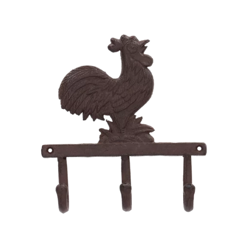 Гачок потрійний &laquo;Півень&raquo;, 18*4*20 см, чавун