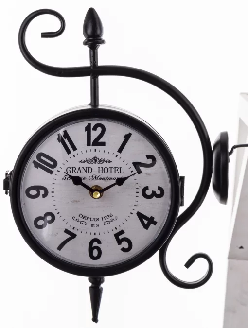 Годинник двосторонній, 32*22*9 см, колір чорний