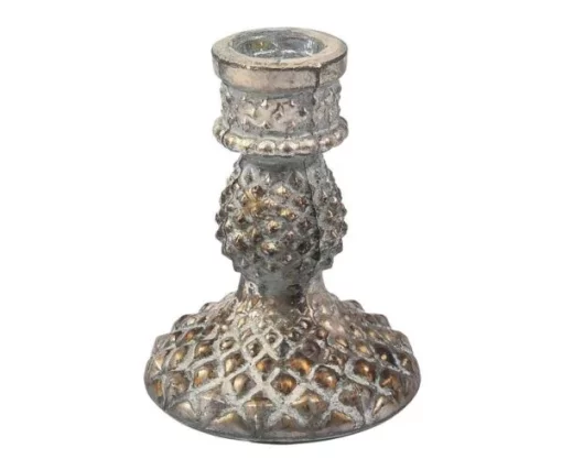 Підсвічник античний у стилі барокко, 8*10 см, скло