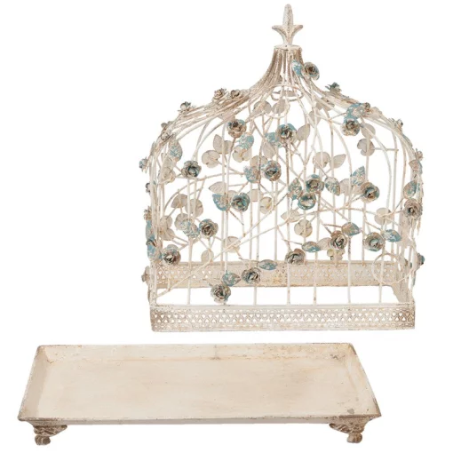 Декоративна клітка-клош з підставкою, 42*21*50 см, метал