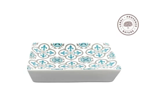 Мильниця Label Provence CERAMIQUE PLAT (12 x 8,5 x 2,5) Fleur De Lys Turquoise