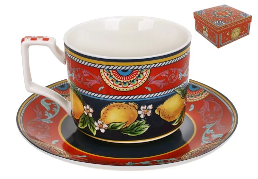 Чашка з блюдцем порцелянові 220мл Sicilia