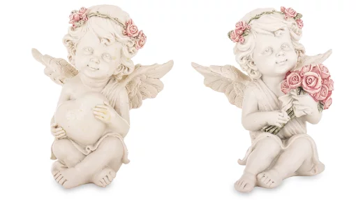 Ангелик з серцем, 12x11x12 см, пластокераміка