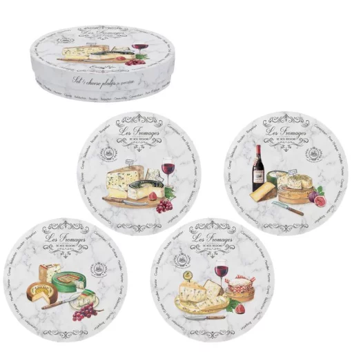 Набір з 4 тарілок  LES FROMAGES 19 см, порцеляна