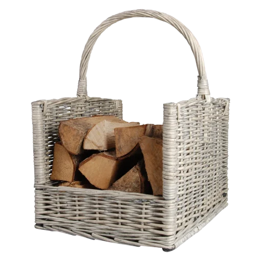 Кошик для зберігання дрів, L 45.8 x D 36 x H 51.5 см, ротанг