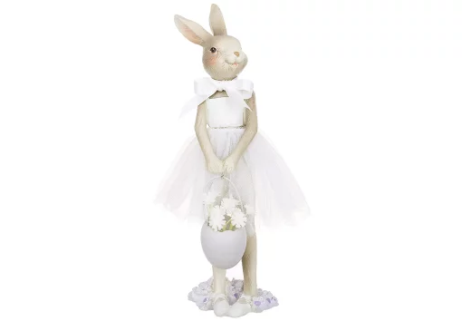 Декоративна статуетка Леді - Кролиця, 9*25см, полістоун