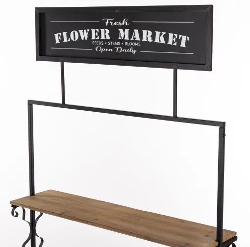 Поличка - квітник &laquo;Возик&raquo;, 179x112x60, метал-дерево