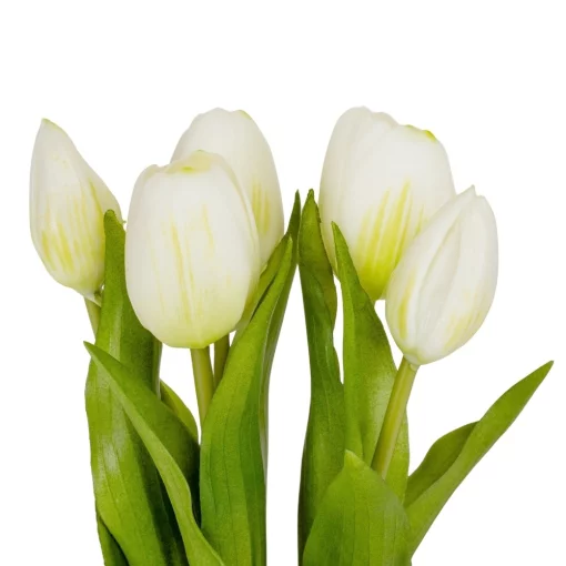 Букет тюльпанів, колір білий, 30 см, латекс