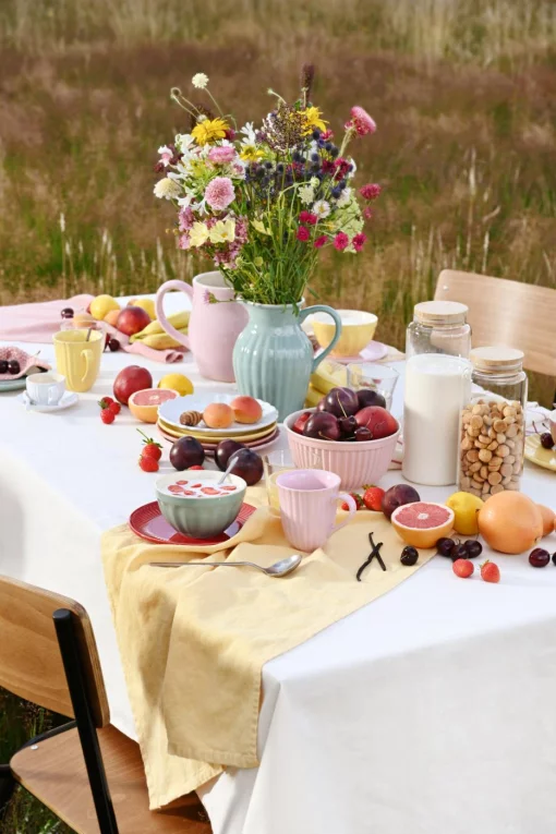 Скатертина, 150*250 см, бавовна, колір Вершковий крем