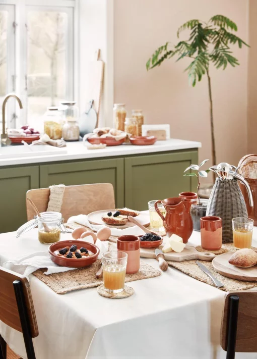 Скатертина, 150*250 см, бавовна, колір Вершковий крем