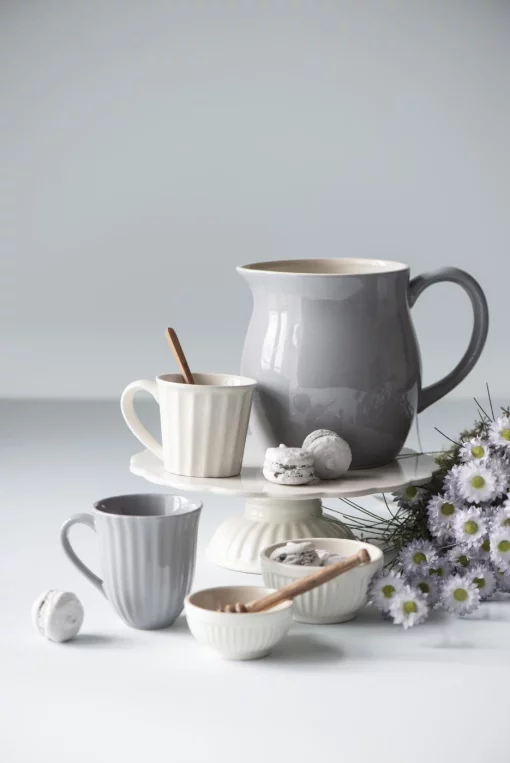 Тортівниця, 20*9 см, камʼяна кераміка, колір вершковий крем