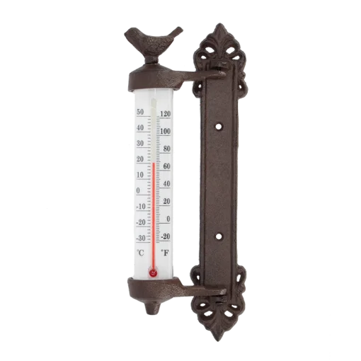 Настінний термометр &laquo;Пташка&raquo;, L 4.9 x D 9.8 x H 27.3 чавун