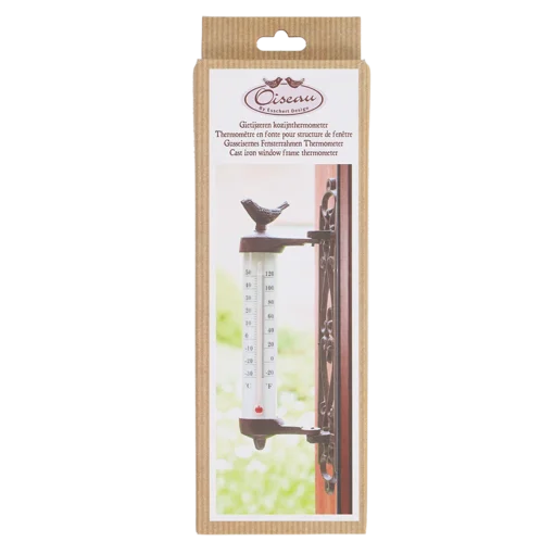 Настінний термометр &laquo;Пташка&raquo;, L 4.9 x D 9.8 x H 27.3 чавун