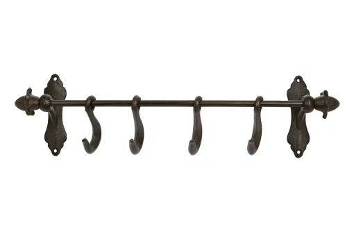 Тримач з гачками, 49*13*9.5 см, чавун