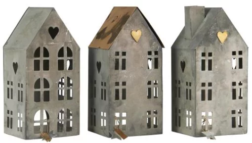 Будинок-підсвічник, 7*8*17 см, метал, 3 вида